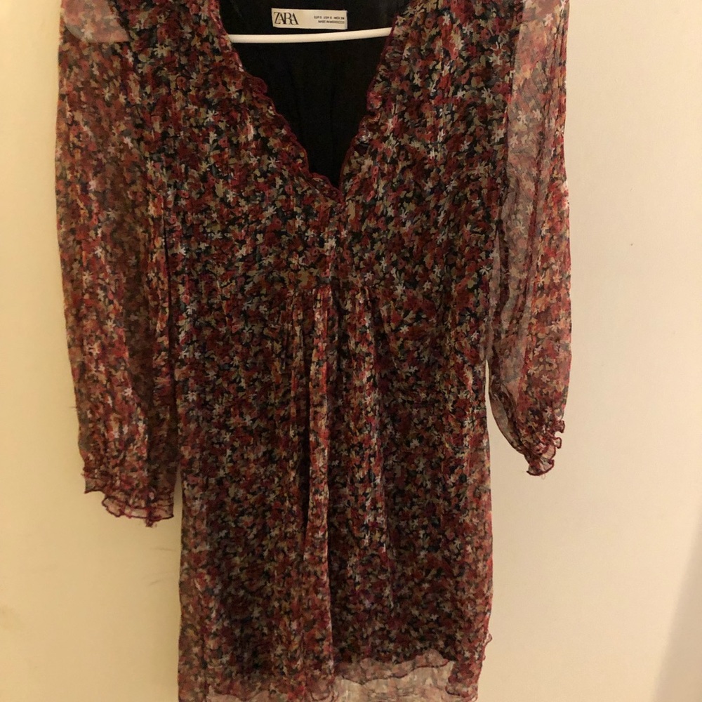 Soft floral dress from Zara